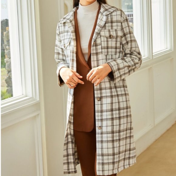 (2 Coats Bundle) Women's Plaid Overcoat Size Small US 4 - Picture 1 of 6
